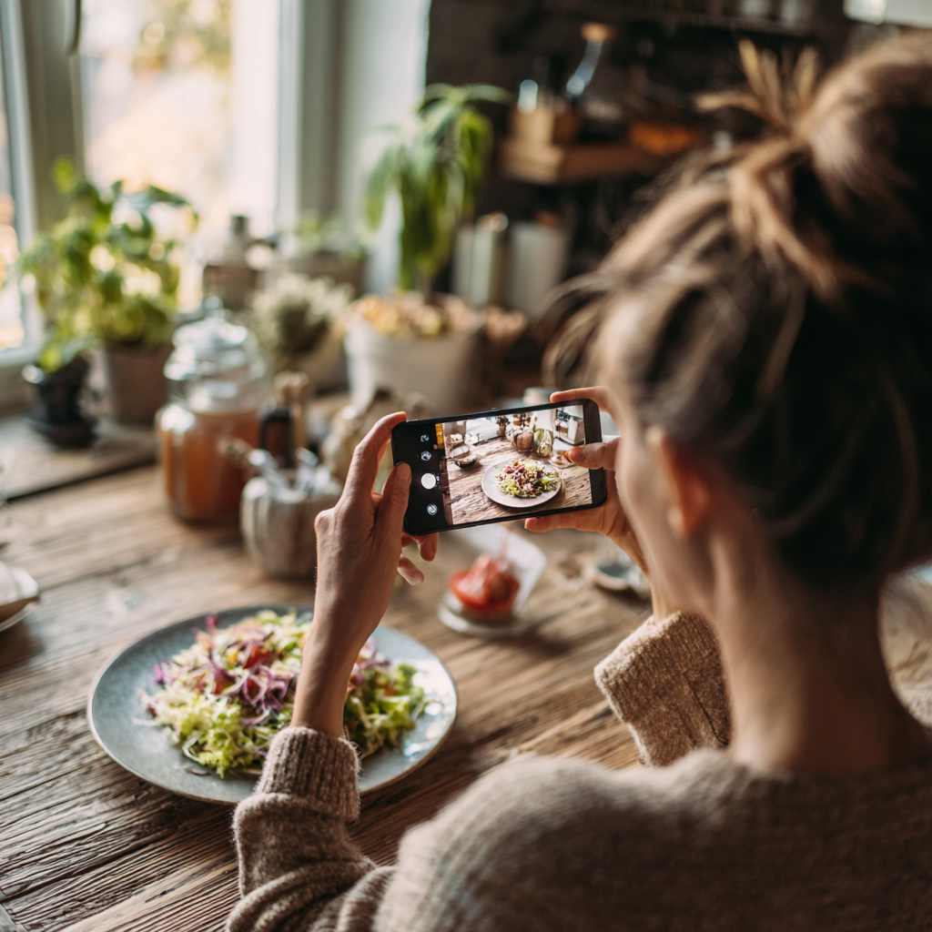 Задоволені клієнти з здоровими стравами